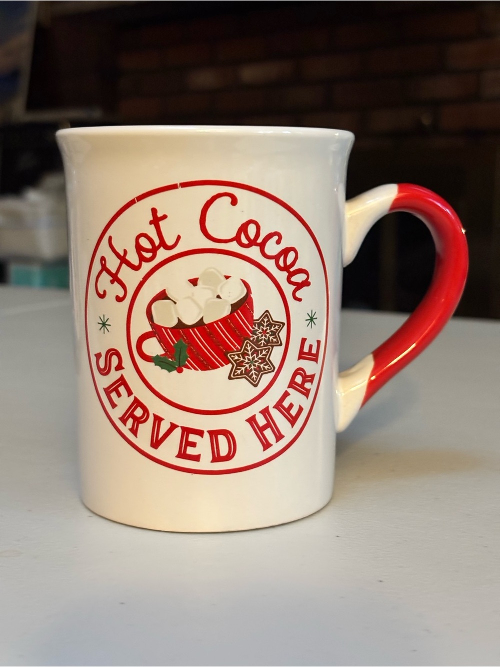 Royal Norfolk Hot Cocoa Ceramic Mug - White and Red